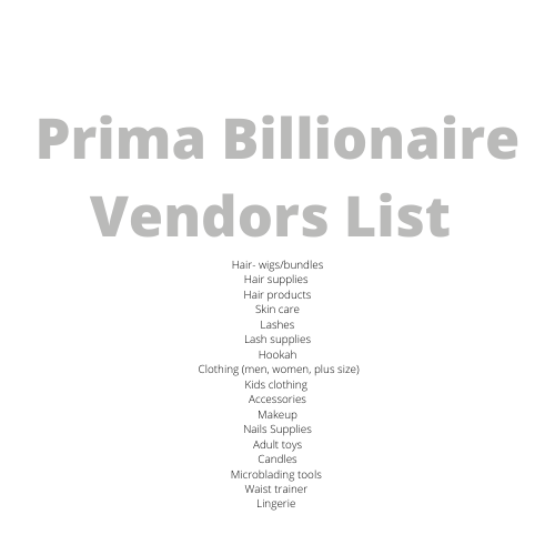 Prima Billionaire Vendors List