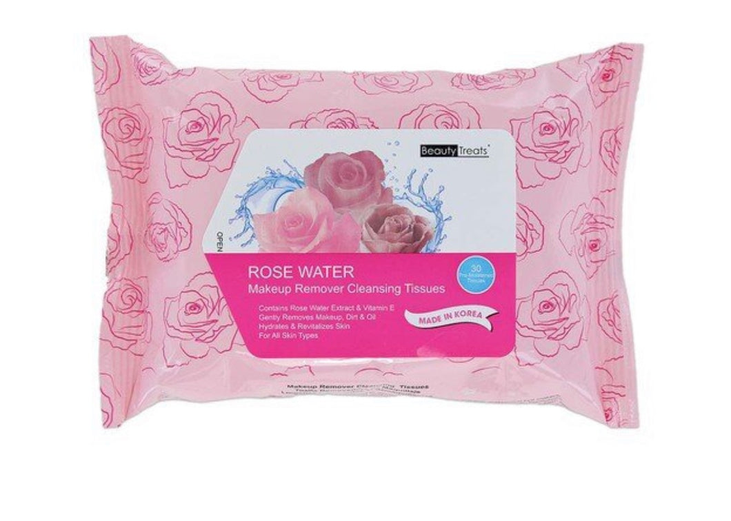 Rose water make up remover wipes